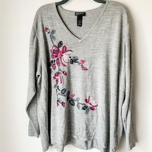 Lane Bryant Floral V Neck Sweater - 26/28